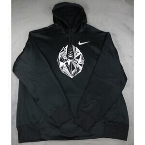Nike Football Hoodie Mens 3XLT Black Pullover Big Tall Graphic Print Hooded